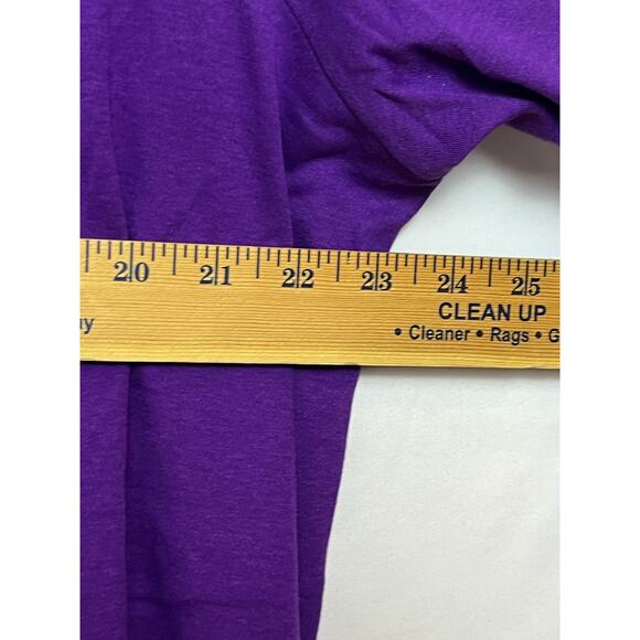 NWOT Quacker Factory Women’s 1X Purple Long Sleeve Open Front Cardigan Tank Set - Picture 5 of 7